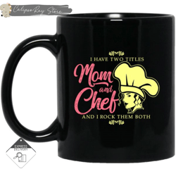 i have two titles mom and chef mugs, custom coffee mugs, personalised gifts