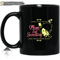 i have two titles mom and secretary mugs, custom coffee mugs, personalised gifts