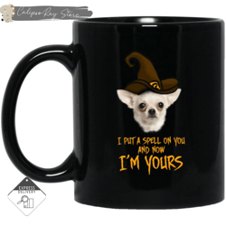 i put a spell on you chihuahua mugs, custom coffee mugs, personalised gifts