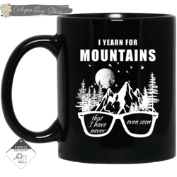 i yearn for mountains hiking mugs, custom coffee mugs, personalised gifts