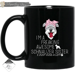 i'm a freaking awesome schnauzer sister mugs, custom coffee mugs, personalised gifts