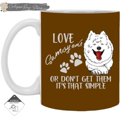 love samoyed or don't get them samoyed mugs, custom coffee mugs, personalised gifts