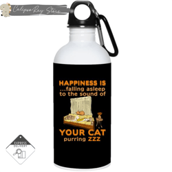 happiness is falling asleep 20oz stainless steel water bottles