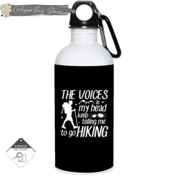 hiking - the voices in my head 20oz stainless steel water bottles