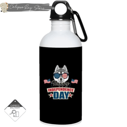 husky - happy independence day 20oz stainless steel water bottles  ver 1
