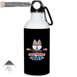 husky - happy independence day 20oz stainless steel water bottles  ver 2