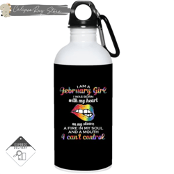 i am a february girl 20oz stainless steel water bottles