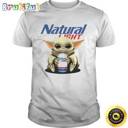 baby yoda hug natural light t-shirt