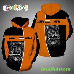 death skull ktm racing all over print hoodie