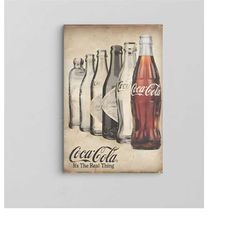 retro coca cola vintage poster / banksy wall art / coca cola bottle art / coke printable / large wall art / oversize fra