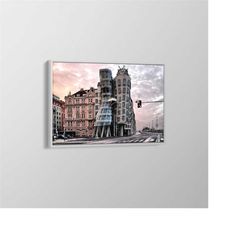 cityscape painting / europe city wall art / office decor / oil paint art / extra large wall art / popular art decor / tr