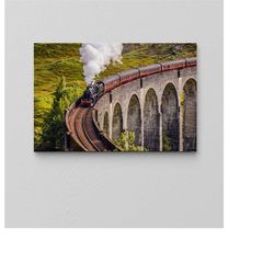 train wall art / movies art / pop culture wall art / canvas wall art / wall hanging / ready to hang / retro art / teen r