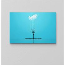 surreal wall art / tree landscape wall art / office wall decor / abstract tree artwork / extra large canvas / popular wa