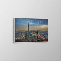 dubai wall art canvas / cityscape canvas / oil painting canvas / dubai city / large wall art / popular art decor / trend