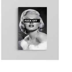 marilyn monroe poster / hollywood stars / black and white wall art / marilyn monroe print / fashion photography / femini