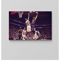 basketball poster / most famous dunk basket art / dunk canvas / nba canvas wall art / sports art / printable poster / re