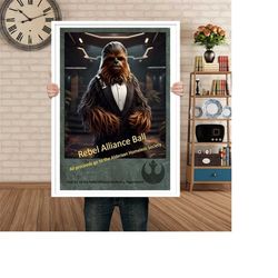 star wars propaganda poster - chewbacca poster bedroom poster wall art film print classic movie poster gift ideas for hi