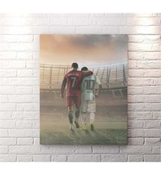 messi & ronaldo art - canvas or poster