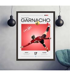 alejandro garnacho poster, alejandro garnacho print, manchester united,