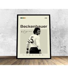 franz beckenbauer poster, german footballer poster, soccer gifts,