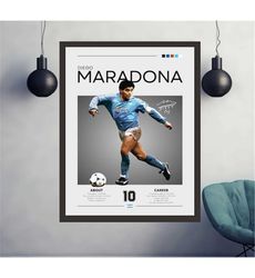 maradona print, maradona poster, napoli print, football gift,