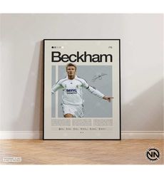 david beckham poster, england footballer print, soccer gifts,