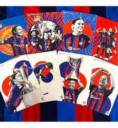 barcelona femeni a6 art print poster women&39s football