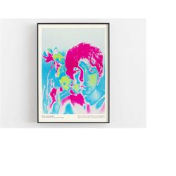 paul mccartney psychedelic portrait poster by richard avedon, beatles flower power paul, man cave decor, band music wall