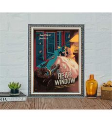 rear window movie poster, rear window classic vintage