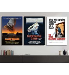 classic slasher horror movie posters & canvas art