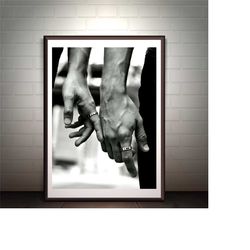 love hands male poster, male love gay poster, touch of feeling wall art, gay photo