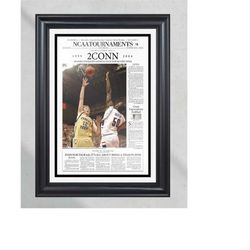 2004 connecticut huskies ncaa college basketball champions framed front page newspaper print