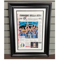 2020 uefa italy football championship framed front page newspaper print