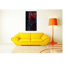 spiderman print art,spiderman movie poster art,spiderman comics book canvas art print,kids room wall art decor,spiderman