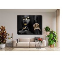 african girl wall art,african woman canvas art,black woman canvas wall art,african wall decor,african home decor,housewa