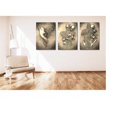 vintage silver 3d effect love canvas wall art print,set of 3 silver canvas art print,hugging wall art,kissing wall art,l