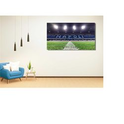 napoli stadium poster print,stadio diego armando maradona stadium,football wall art decor,stadium wall decor,sport room