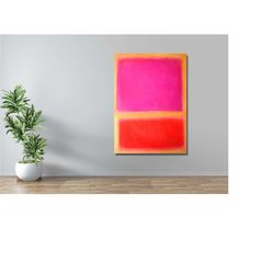 mark rothko pink purple orange art,mark rothko vintage exhibition poster,mark rothko painting print art,modern wall art,