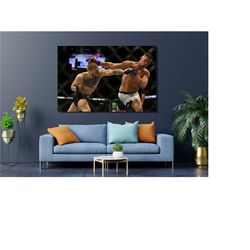 conor mcgregor vs nate diaz poster print art,conor mcgregor poster art,nate diaz print art,gym wall art canvas prints,fi