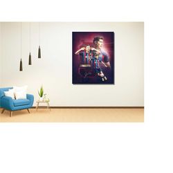 robert lewandowski poster print,robert lewandowski canvas print,robert lewandowski wall art,sport room wall decor,footba