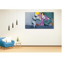 henri matisse banksy behind the reclining woman wall art,urban style canvas,graffiti wall art,modern street art,extra la