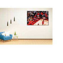 kawhi last shot game winner print art canvas,kawhi art print,kawhi leonard poster,man cave wall art decor,game room deco