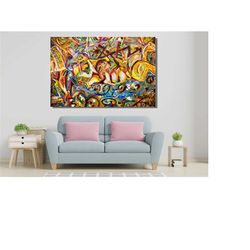 jackson pollock abstract painting canvas wall art print,reproduction prints,trendy modern canvas wall art decors,express