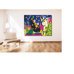 henri matisse abstract canvas wall art print,modern reproduction prints,trendy modern canvas wall art decors,expressioni