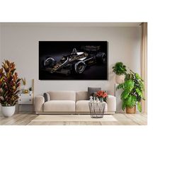 ayrton senna black car canvas print art,ayrton senna fan gifts,ayrton senna black car poster art,man cave wall art decor