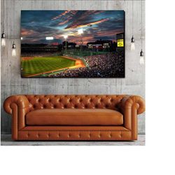 fenway park poster canvas wall art print,fenway park poster,fenway park canvas print,stadium wall art decor,sport room w