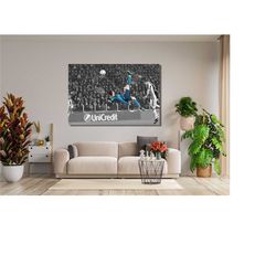 cristiano ronaldo poster,cristiano ronaldo bicycle kick poster,canvas wall art,football soccer canvas gift,overhead kick