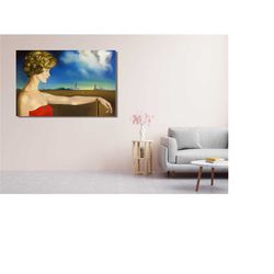 salvador dali young woman painting,salvador dali young woman poster canvas wall art,reproduction prints,trendy modern ca