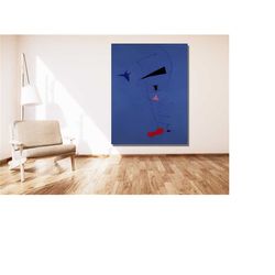 joan miro blue star art painting canvas wall art print,joan miro abstract print art canvas wall art,exhibition poster ar