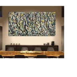 jackson pollock canvas wall art print,abstract wall art,home living room wall decor,jackson pollock artworks,extra large